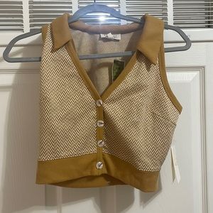 Meraki Cropper Sweater Vest
